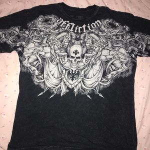 Affliction skull graphic tee